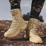 Men High Quality Brand Military Leather Boots Special Force Tactical Desert Combat Men's Boots Outdoor Shoes Ankle