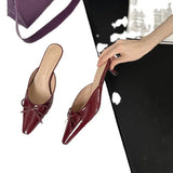 Woherb New Fall 2024 Dress With Low Heel Bow And Half