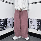 Corduroy Trousers Japanese Wide Leg Pants Women Streetwear BF Casual Chic Pantalon Femme 2022 New Bottoms Y2k