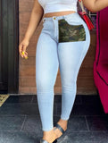 Winter Camo Print High Waist Fit
