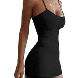 Summer New Ladies Dress Simple Design Club Hanging Neck Sexy Waist Slimed Body