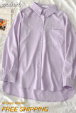 Spring Summer 2023 Women Fashion Tunic Chemise Oversize Femme Macaron Shirt for Women Office Blouse Korean Style Women-Outfit