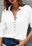 Formal Turn-down Collar Long Sleeve Solid