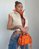 Winter Contrast Double Side Wear Zipper Short