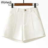Women Office High Waist Mini Wide Leg Trousers Summer 2021 Harajuku Korean Style Feminino All-match Business Ins Tender-Outfit