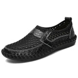Men's Casual Shoes Men Leather Loafers Flat Handmade Outdoor Breathable Moccasins Designer Shoes Comfortable Sneakers Size