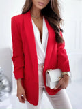 Elegant Turndown Collar Long Sleeve Formal