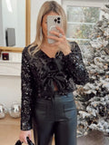 Women's Clothing 2025 Winter New Fashion Round-Necked Squint Bow Trim Short Coat