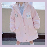 Winter New Preppy Style Loose Women Parkas Fashion Kawaii Female