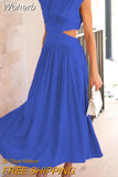 Waist Y2k Sexy Women Dress Summer 2023 Elegant Sleeveless A-line Long Dresses Women Vintage Hollow Casual Dress Robes 25544-Outfit