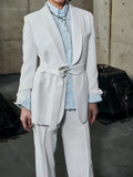 2023 Women Spring Pant Suits 2 pieces sets Casual Blazers Coats and Trousers Female Elegant Street Two Suit Clothing-Outfit