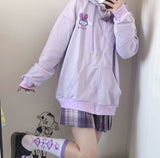 Soft Sister Student Cartoon Meal Jk Coat Zipper Koloumi Cotton Hoodie Jade Cinnamon Dog