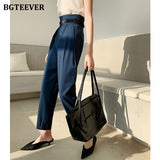 Elegant High Waist Women Harem Pants Autumn Workwear Loose Female Pants 2020 Office Ladies Trousers-Outfit