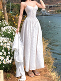 Suspension Dress Women's Spring 2025 New Design Small White Dress Vacation Waist