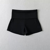 Trendy Women's Dress Sexy Flanging Tie Short Style Small Wipes + Waist Lift Hip Slimming Shorts Two Suits-Outfit