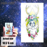 Tattoo Sticker Mermaid Little Element Small Devil Fish Jellyfish Whale Sea Animal Water Transfer Temporary Fake Body Art