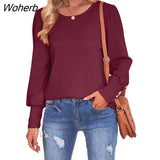 Autumn New Cotton Shirts Fashion Women Shirts Long Sleeve T-shirt Streetwear Loose Tops Female Tees Clothes Blusas 23265-Outfit