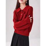 Gentle Style Color Spot With Soft Glutinous Sweater Coat Women's Autumn And Winter New Loose Lazy Knitted Open Shirt