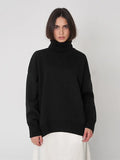 Winter Women Turtleneck Sweater Solid Thick Warm Pullover Top Oversized Casual Loose Knitted Jumper Female Soft