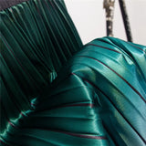 Summer Gradient Color Skirt High-waisted Striped Pleated Skirts Women Casual Midi Long Skirts Streetwear QH1794-Outfit