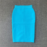 Quality Women New Rayon Bandgae Skirt Elegant Pencil Skirt Celebrity Sexy Club Party Wear Vintage
