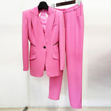 Star Fashion New Perspective Mesh Splicing Suit Jacket Trousers Suit