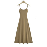 Trendy Women's Dress Sexy Spicy Girls Slim And Show Thin Hip Dress Temperament Slim Sling Skirt Long Swinging Skirt-Outfit