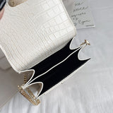 Luxury Designer Women's Messenger Bag Crocodile Pattern Lock Portable Chain Bag 2022 New Product One-shoulder Mobile Phone