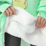 Print Hoodie Sweatshirt Women Fleece Christmas Oversized Hoodies Giant TV Blanket With Sleeves Loose Pullover Xmas