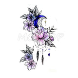 Waterproof Temporary Tattoo Stickers Black Somnus Flower Plant Small Size Tatto Flash Tatoo Fake Tattoos for Man Kid Girl