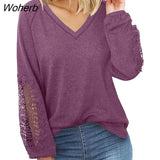 Autumn Cotton Shirts Fashion Women Casual Shirts Long Sleeve T-shirt Loose Tops Female Tees Clothes New Blusas 23266-Outfit