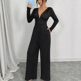 Loosely-Broadly Bagging Rubber-Legged Casual Trousers In Autumn