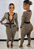Print Button Up Tight Fitting Party