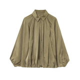 Women's Clothing 2025 Spring And Autumn Casual Collar Ponpong Bomber Jacket Coat Woman