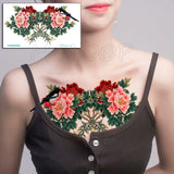 Temporary Tattoo Sticker Totem Flower Arrow Color Sexy Chest Back Fake Tatoo Waterproof Flash Tatto Body Art for Woman