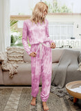 Women Autumn Loungewear Long Sleeve Tie dye Jumpsuits Overalls 2020 Fashion Street Home Casual Romper