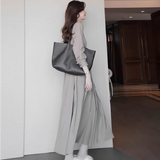 Women Ankle-length Tunic Bandage Solid Elegant Street BF Style Feminino Hipster Hot Sale Ulzzang Vacation V-neck Simple-Outfit