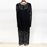 Spring And Summer New Star Fashion Nails Studded Long Sleeves Of Water-Soluble Lace