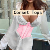 Chic Patchwork Mesh Sleevless Women Bustier Corset Tube Tops Wrap Skinny Vest Crop Tops See Through Underwire Tank