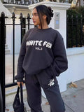 Women's Explosive Casual Fashion Letter Print Top Trousers Sports Suit
