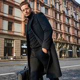 Men's English Men's Long Coat Long Sleeves And Coat Autumn And Winter
