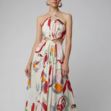 Spring And Summer New Women's New Dress Repair Body Sex Slings Long Dress Beach Dress