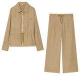 Women's 2025 New Fashion Casual Casual Pocket Pants Jacket