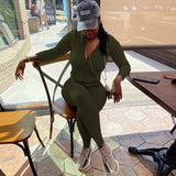 Kliou autumn new women hooded zipper pocket long sleeve tops sporty leggings matching set workout bodycon casual stretchy