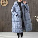 Women Loose Long Coat 90% Duck Down Jacket Winter Female Plus Size Overcoat Winter Jacket Women 2022 Stitching Hooded