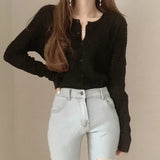 Chic Korean Fashion Lady Women Winter Spring Single Breasted Button Front Cargidans