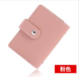 Style New Woman Small Card ID Holders Ladies PU Leather 26 Slots Visiting Card ID Holder