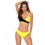 Push Up Bikinis Set Swimwear Women Swimsuits Bathing Suit Women Halter Biquini Leaf Print Beach Wear Bikini 2020