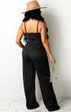 Casual Basic Strap Vest And Sweatpants Matching
