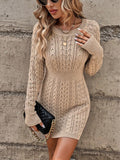 Body-Repaired Ass Skirt Women's Fashion Hooded Round-Up Rounded Waist Solid-Colored Knitted
